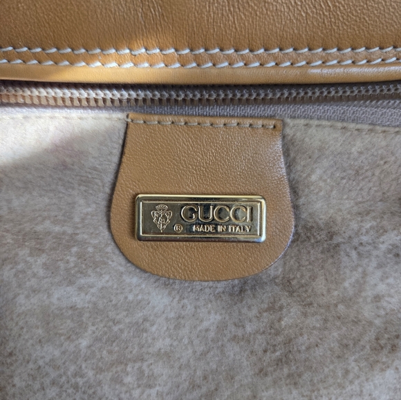 Vintage Gucci Micro GG Barrel Bag Cream Tan Crossbody 1980s Italy 007 115 5770 - Picture 10 of 16